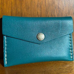 Portland Leather Goods Mini Envelope Wallet! New! Unicorn Color - Peacock